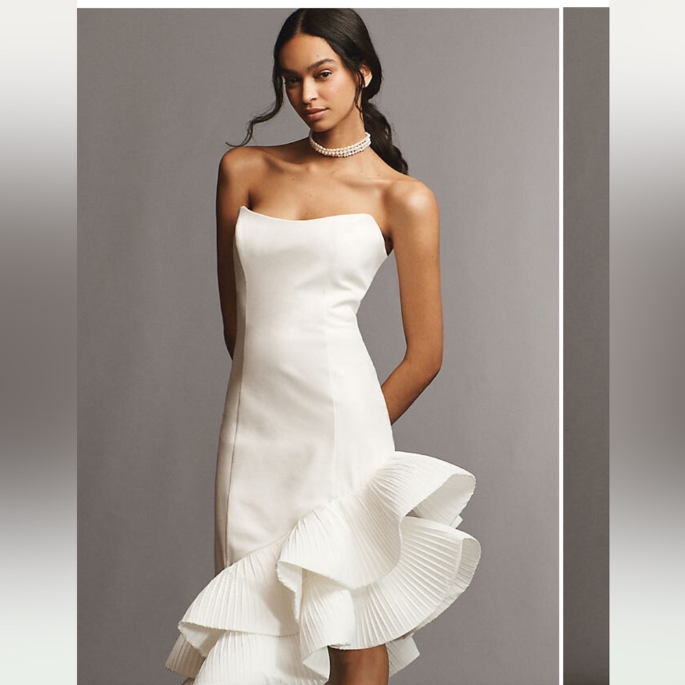 BHLDN Flamenco-Hem Asymmetrical Midi Dress - NWT - Small